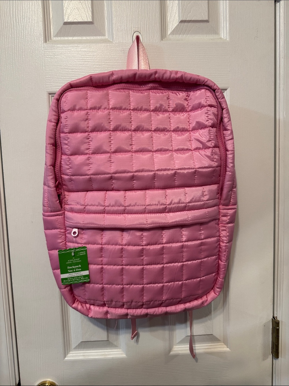 Ashland Quilted Pink Backpack